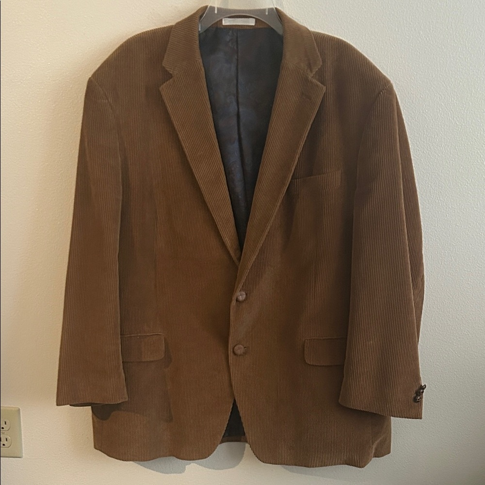 Cool LaurenRalphLauren  48R Brown Corduroy 2 Button Flap Pkts Men Academia Blaze